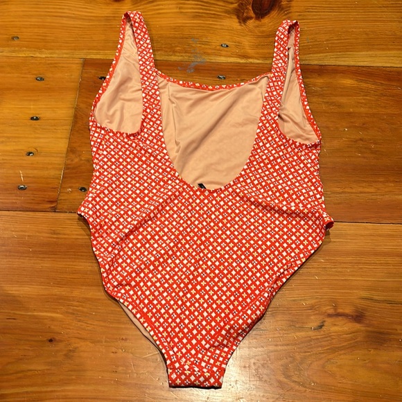 J CREW 16 Sunset Geo Print Scoop-Back One-Piece Swim Bathing Suit Lined - Picture 2 of 8